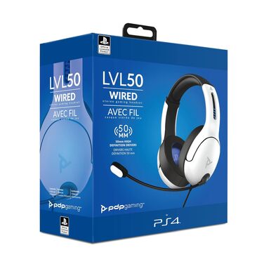 Ігрові бездротові навушники PDP Gaming LVL50 з мікрофоном для PS5, PS4, PC та ноутбука — шумопоглинання, Bass Boost, легка конструкція, чорний колір