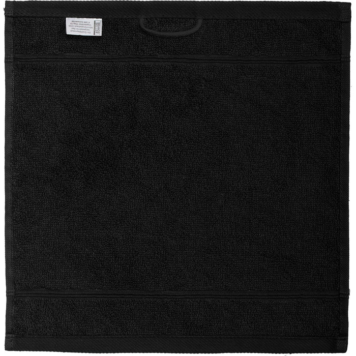 Набір з 10 рушників Brandsseller, 30x30 см, чорні, махрові, для ванної та дому, 100% бавовна, 470 г/м², з петелькою
