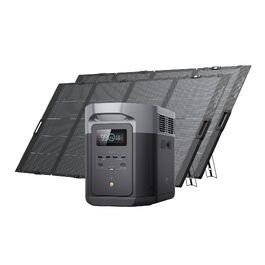 Портативна зарядна станція EcoFlow DELTA 2 Max, 2048 Вт·год, потужність 3000 Вт (з 2 додатковими акумуляторами по 400 Вт)
