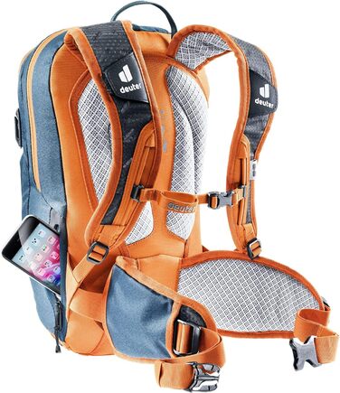 Дитячий велосипедний рюкзак Deuter Attack 8 JR з протектором, 8 л, Arctic-Mandarine
