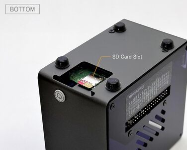 Алюмінієвий корпус-міні-тауер для Raspberry Pi 5 з вентилятором і RGB підсвічуванням ElectroCookie (чорний)