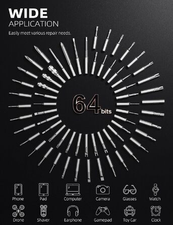 iFu Mini Електричний Шуруповерт Преміум 90 в 1: Точний Набір Викруток з LED Підсвіткою та Магнітними Бітами для Телефонів, Ноутбуків, Годинників, Камер