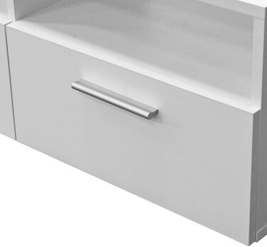 Тумба під телевізор vidaXL з 2 полицями та 2 шафками, біла, 95x35x36 см, деревостружкова плита