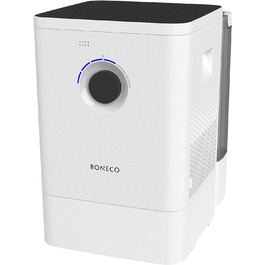 Зволожувач повітря BONECO W400 знімний бак 12 л, для кімнат до 60 м², дуже тихий 25 дБ, режими SLEEP і BABY, керування через додаток, мийка повітря, білий