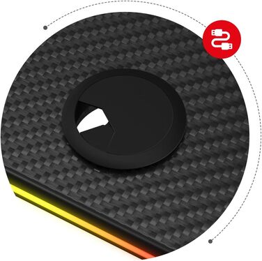 Комп'ютерний стіл Huzaro Hero 8.2 RGB, електричний, LED-підсвітка, регульована висота, 120x60 см, метал, чорний