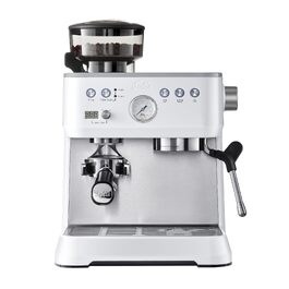 Кавомашина Solis Grind & Infuse Perfetta 1019 з вбудованою кавомолкою та функцією приготування еспресо, капучино та гарячої води - біла