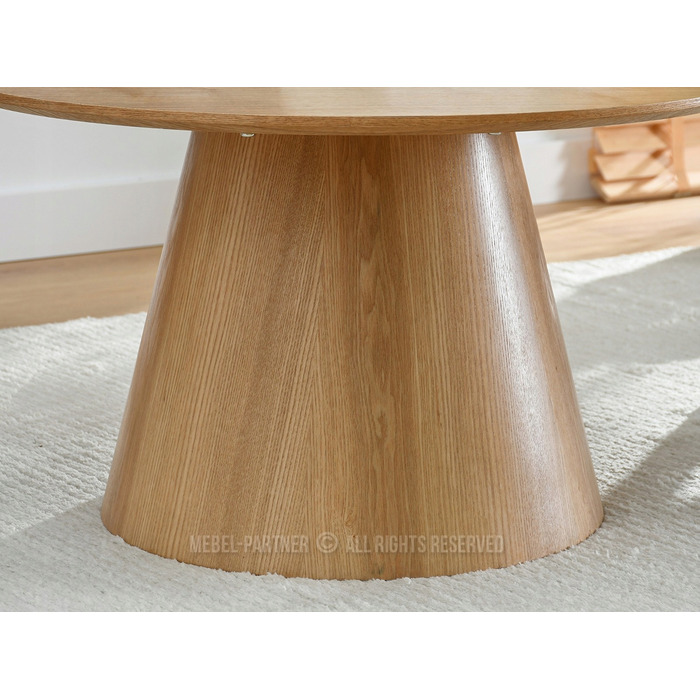 Журнальний стіл Mebel-Partner круглий, 80 x 80 x 45,5 см, колір дуб