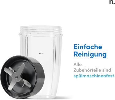 Смузі-мейкер Nutribullet Pro NB904CP 900 Вт, 700 мл, електричний блендер для смузі, компактний, легке очищення