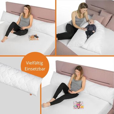 Подушка для сну на боці sleepling (Body Pillow) 40 x 145 см, м'яка мікрофібра, гіпоалергенна, Ökotex, з наволочкою