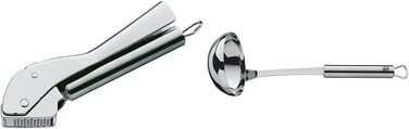 Прес для часнику WMF Profi Plus, нержавіюча сталь, 17,5 см, Cromargan, придатний для миття в посудомийній машині