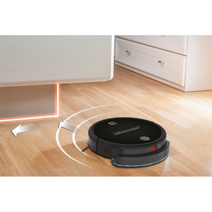 Робот-пилосос Hoover Hydro Pro з Wi-Fi, 120 хв автономності, сумісний з iOS та Android, дистанційне керування, антиударний, захист від падінь
