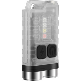 Міні ліхтарик BORUIT V3, LED, акумуляторний, брелок, 900 люмен, 10 режимів, білий, червоний, синій, ультрафіолет, IP65, водонепроникний