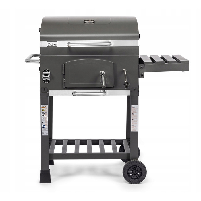 Вугільний гриль Activa Mastercook Angular із чавунним решіткою, 57,5 x 42,0 см