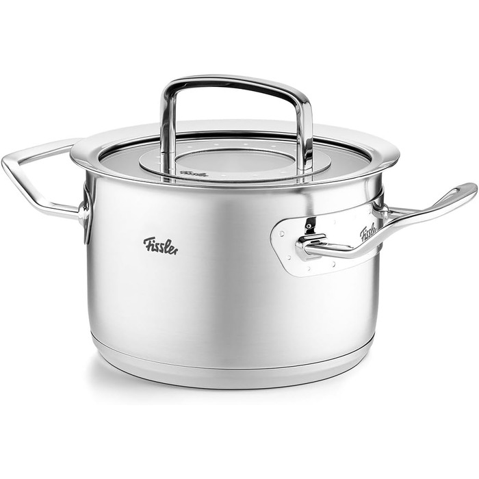 Каструля Fissler Original-Profi Collection 16 см, 2.1 л, нержавіюча сталь, зі скляною кришкою, дно Cookstar для індукційних плит