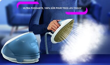 Парогенератор Calor SV9202C0 Protect Bars Bleu, 7,5 бар, синій, експрес-захист