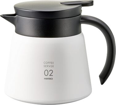 Чайник Hario V60, 550 мл, білий, нержавіюча сталь/пластик