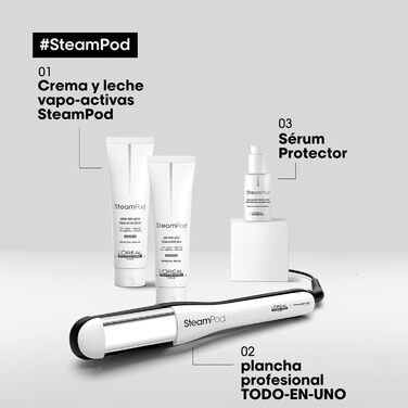L'Oréal Professionnel SteamPod 4 професійний паровий стайлер для волосся з паровою технологією, для всіх типів волосся, вирівнює та створює локони