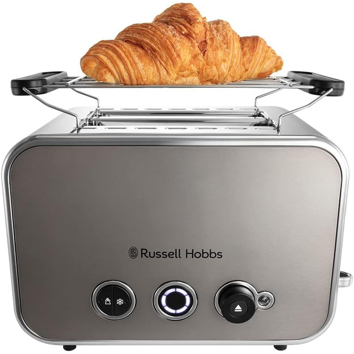 Тостер Russell Hobbs Distinctions Titanium (2 відділення) - нержавіюча сталь, 6 режимів, розморожування, підігрів, підйом тостів