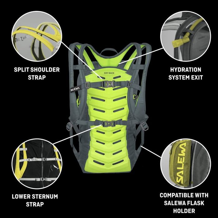 Рюкзак для швидкісного хайкінгу Salewa Ultra Train 18 л, унісекс, сірий, універсальний розмір