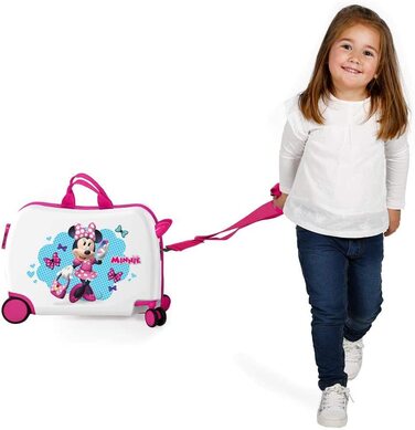 Дитяча валіза Disney Minnie Mouse 34л, ABS, комбінований замок, 4 колеса, багатобарвна, ручна поклажа
