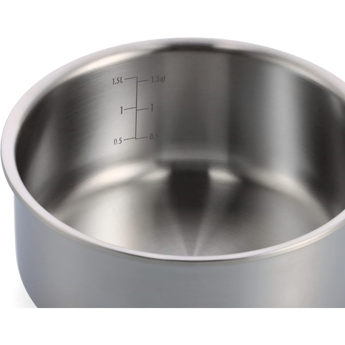 Набір посуду Merten & Storck Tri-Ply 8-Piece Cookware Set, нержавіюча сталь, індукційне дно, склокришки, придатний для духовки та посудомийної машини, сріблястий