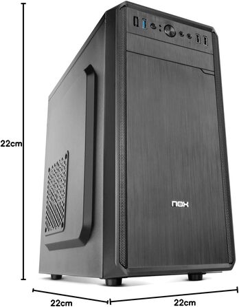 Корпус для ПК NOX Lite030 Midi-Tower, 500 Вт, чорний, Micro-ATX/Mini-ITX, для дому та офісу