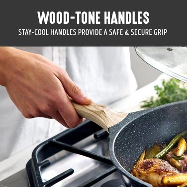 Набір сковорідок GreenLife Arte керамічний антипригарний 24 см та 27 см, індукція, без PFOA/PFAS, кремовий з крапками