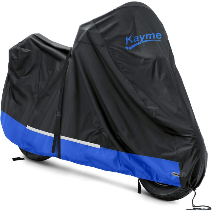 Моточохол Kayme 300D, водонепроникний, зимовий, для мотоцикла, скутера, 235 см, чорний-синій