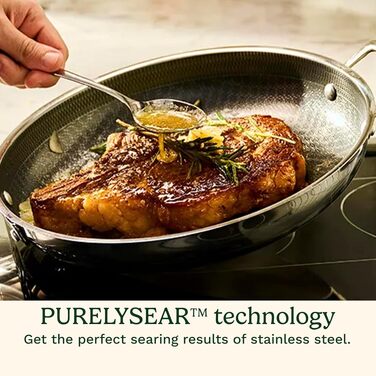 Набір посуду Cuisinart FusionPlus Hybrid 6 предметів з антипригарним покриттям PURELYSEAR (нержавіюча сталь, кераміка) - без PFAS