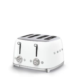 Тостер Smeg TSF03WHEU 4-секційний білий, 6 режимів, підігрів, розморожування, функція бейгл, 2000 Вт