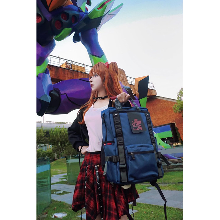 Рюкзак FIREFIRST x RADIO EVA Evangelion з символічним тегом, синій (28×41×14 см)