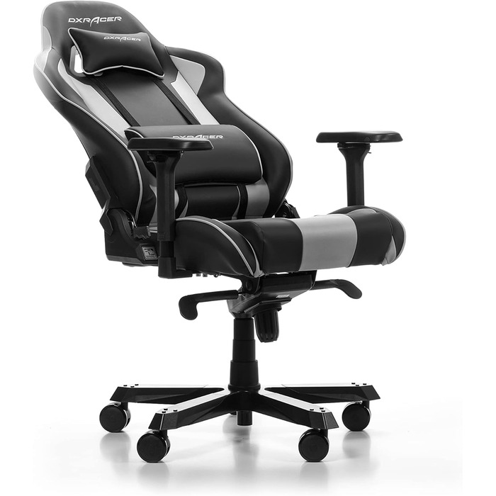 Ігрове крісло DXRacer King K99, екошкіра, чорне-сіре, для зросту до 200 см