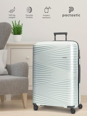 Набір валіз Pactastic 3-в-1 з жорстким корпусом, ультралегкі, поліпропілен, 4 подвійні колеса, TSA-замок, колекція 02