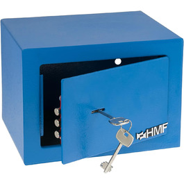 Сейф HMF 49216-05 малий для меблів з ключем, 23x17x17 см, синій