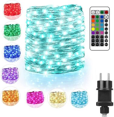 Гірлянда StarryEver 120 LED, 12 м, 16 кольорів, 132 режими, мідний дріт, для кімнати, балкона, вечірки, декор, електрична, диммована