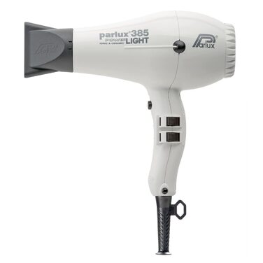 Фен Parlux 385 Power Light білий — професійний легкий фен для волосся
