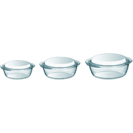 Набір жароміцних сковорідок Pyrex з боросилікатного скла, 3 предмети