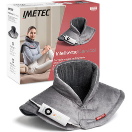 Грелка для шиї та плечей Imetec Intellisense: 5 температур, електрозахист, швидко гріє, пральна машина, 47x52 см