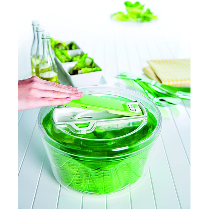 Сушарка для салату Zyliss Swift Dry 6 л, пластикова, зелена, з мискою, Aquavent технологія