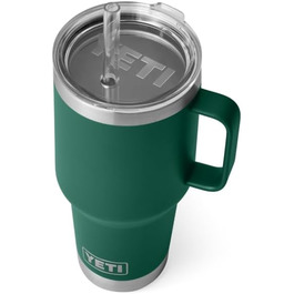 Термос YETI Rambler з кришкою-соломинкою, 1 л (35 oz), колір Чорний Ліс