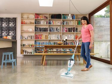 Парова швабра BLACK+DECKER BHSM168DSM-QS 2-в-1, 1600 Вт, Delta-головка, рукавиця SteaMitt, AutoSelect, набір насадок, екологічна ефективна прибирання
