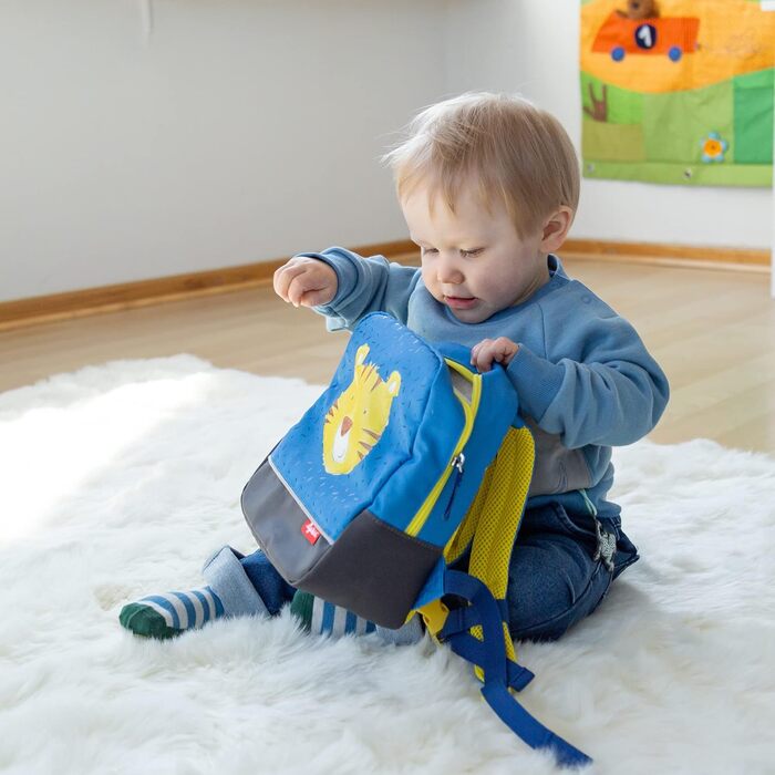 Дитячий рюкзак Sigikid Mini Tiger, синій, 23x20x10 см, універсальний для хлопчиків та дівчаток