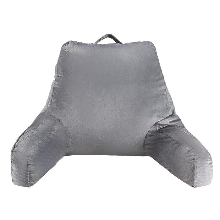 Крісло-мішок VEVOR з memory foam, з кишенями та чохлом з велюру, сіре - для читання, перегляду телевізора та ігор