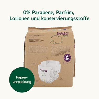 Дитячі підгузки Bambo Nature розмір 4 (7-14 кг), місячний запас 144 шт.
