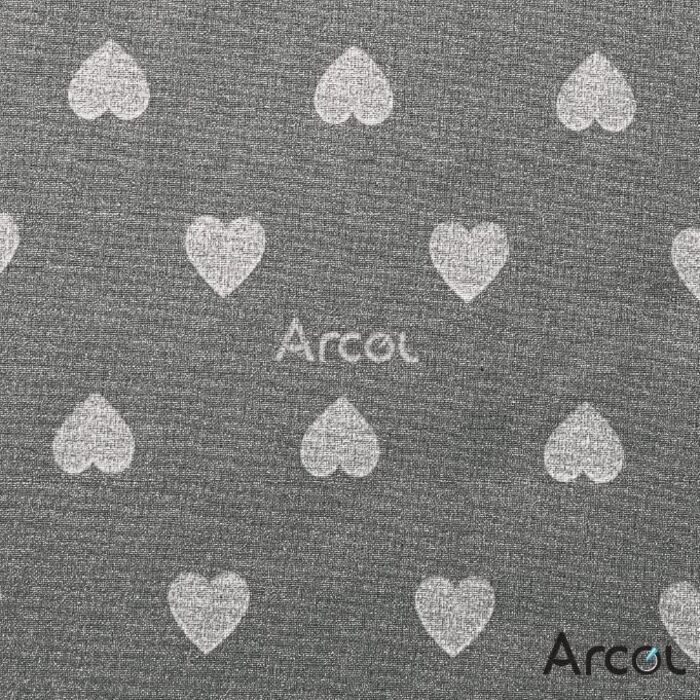 Еластичний чохол ARCOL для прасувальної дошки Foppapedretti, 100% бавовна, бежево-білий з серцями, з запасною підкладкою, вироблено в Італії