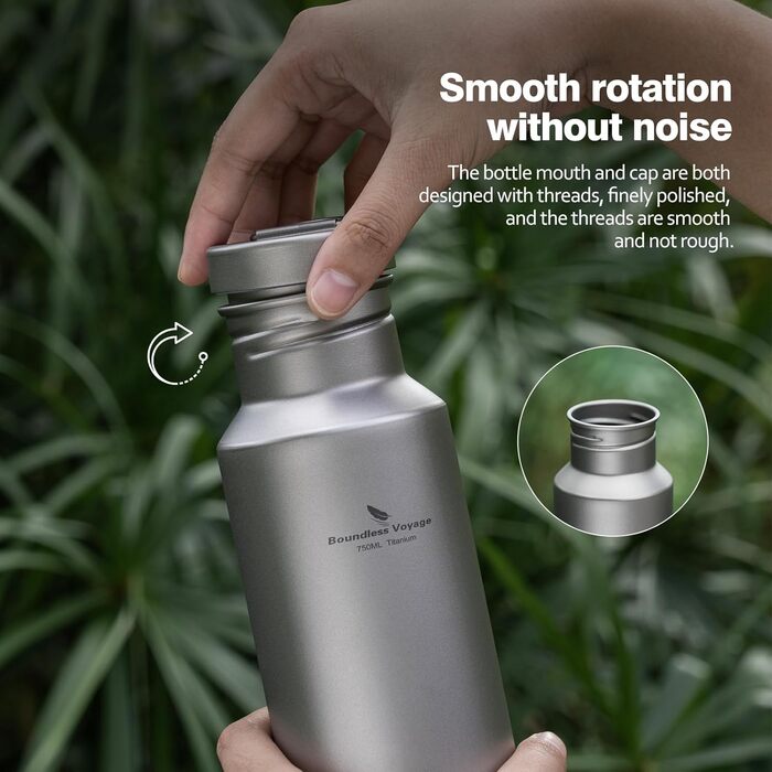 Фляга для води iBasingo Titan 550ml - Металева, для туризму, спорту, з широким горлом