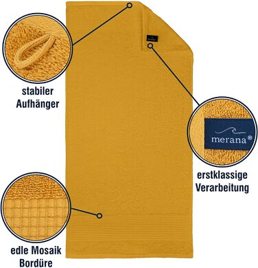 Набір рушників Merana Rome, 2 шт 70x140 см, манго, махрові, 100% бавовна, OEKO-TEX, 590 GSM, м'які, пухнасті, преміум-якість