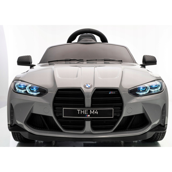 Дитячий електромобіль BMW M4 (сірий) з EVA-гумою, пультом керування та літій-іонним акумулятором