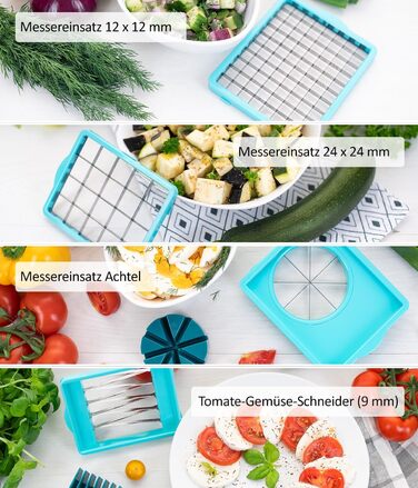 Овочерізка Nicer Dicer Chef Professional 23-в-1, ручна, з великим контейнером 5.2 л, насадками для спіралі, томатів, джульєн, салатів, кришкою для зберігання та рецептурником