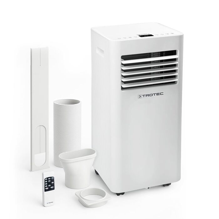 Trotec PAC 2020 E WiFi: Мобільний кондиціонер 3-в-1 (охолодження, вентилятор, осушувач) - 2 кВт/7000 BTU, до 26 м²/65 м³, з WiFi